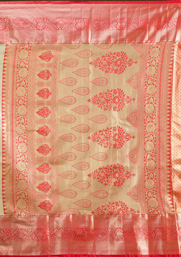 Silver Zariwork (Gold) Silk Silk Saree