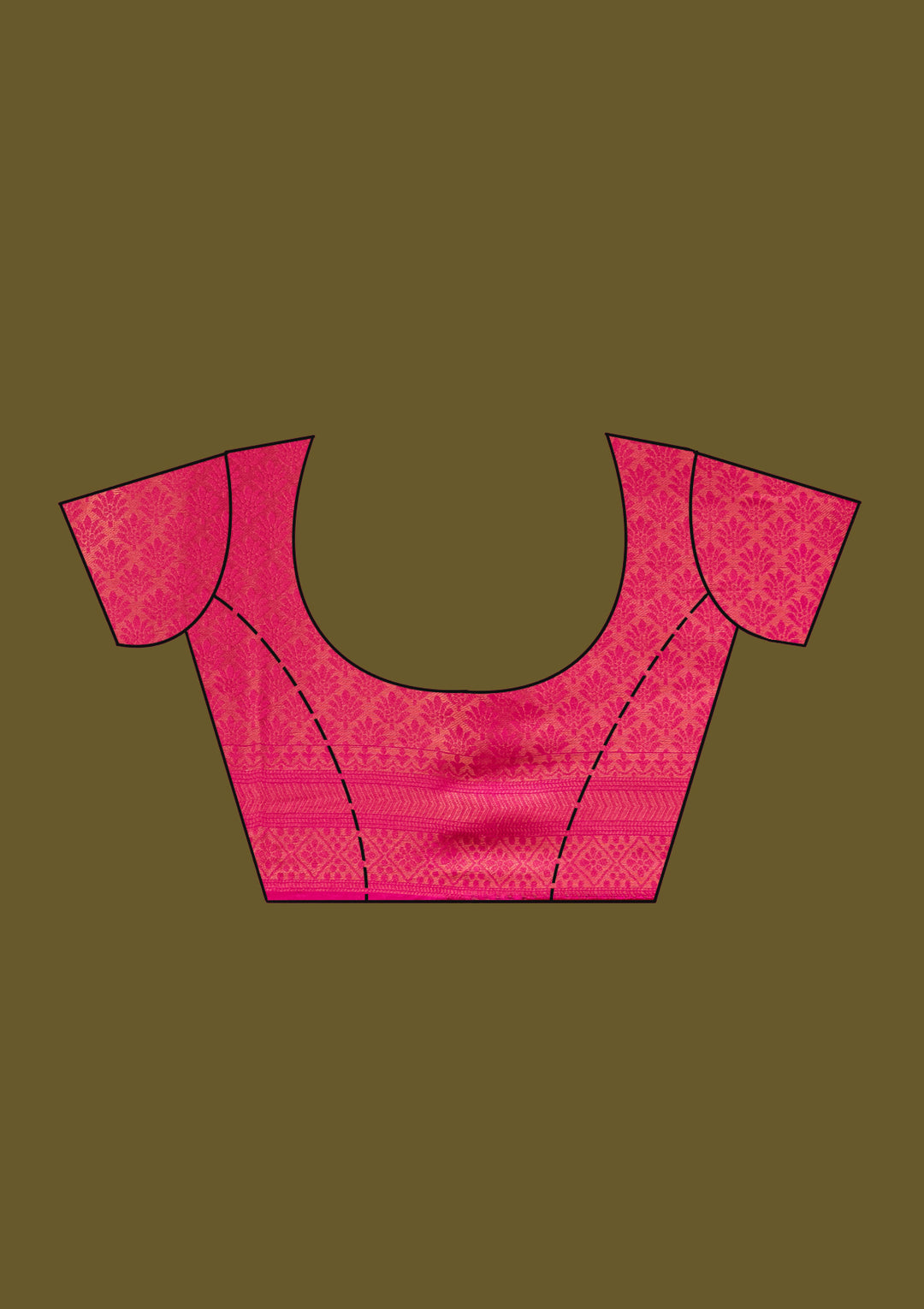 Magenta Pink Zariwork (Gold) Silk Saree