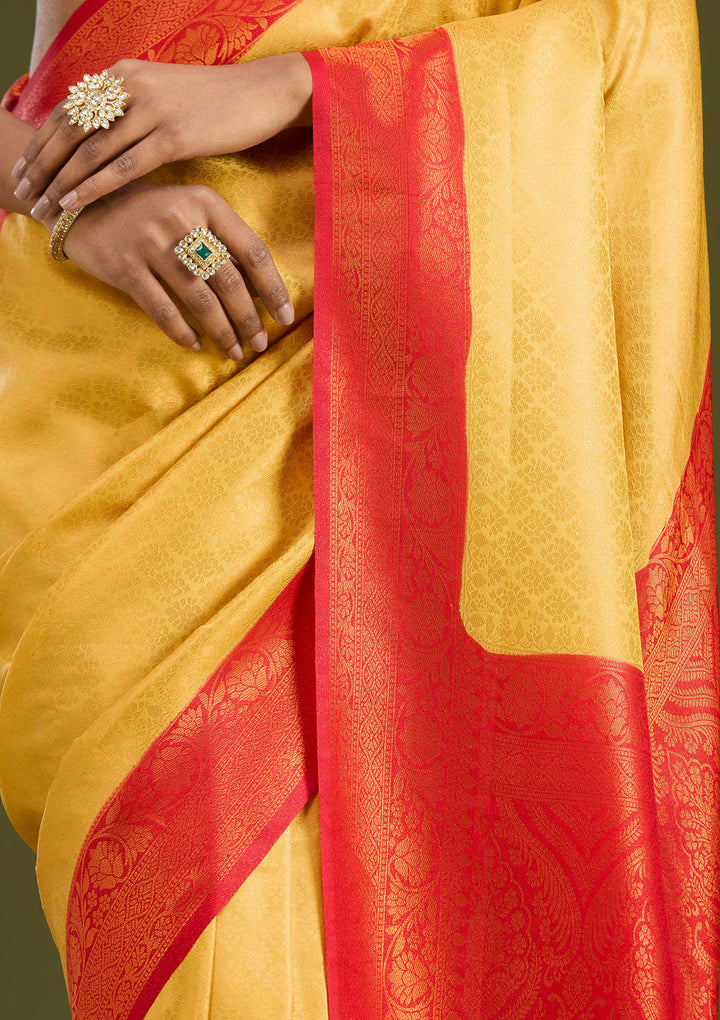 Gold Zariwork (Gold) Silk Silk Saree