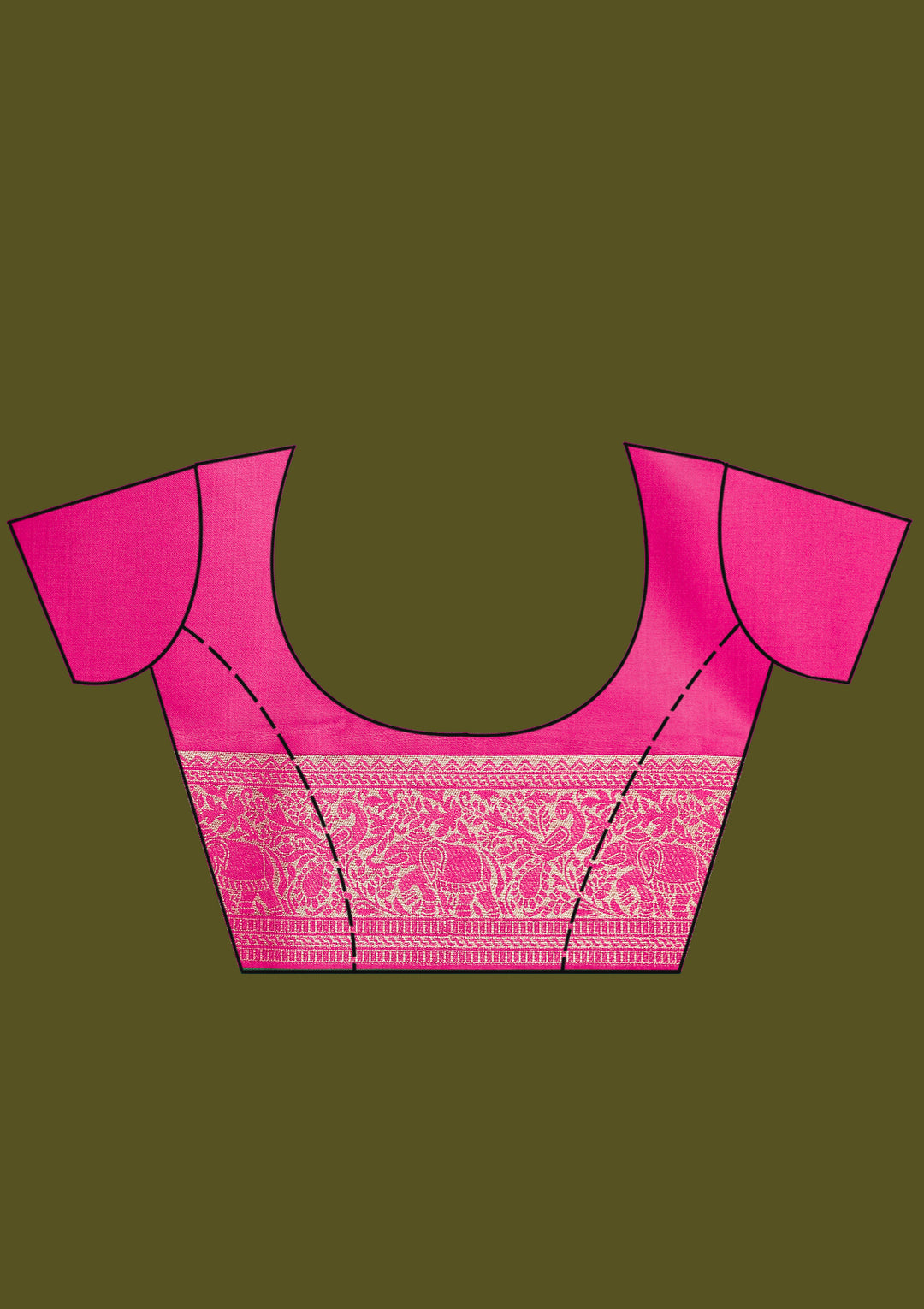 Peacock Blue Zariwork (Gold) Silk Silk Saree