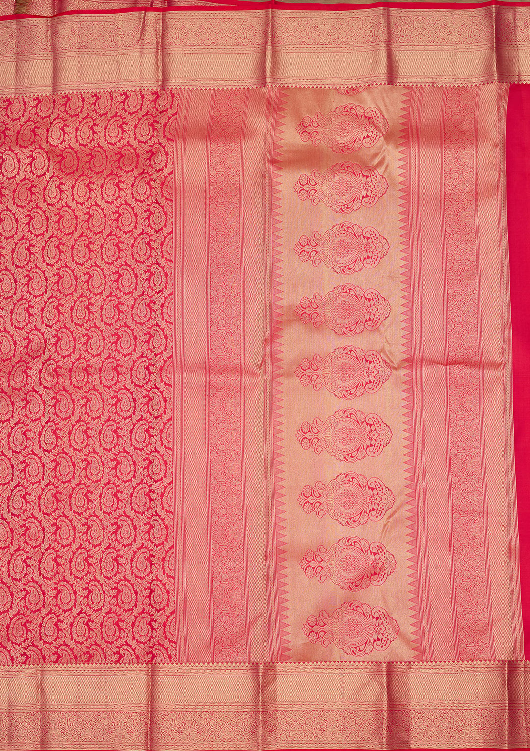 Rani Pink Zariwork (Gold) Silk Saree