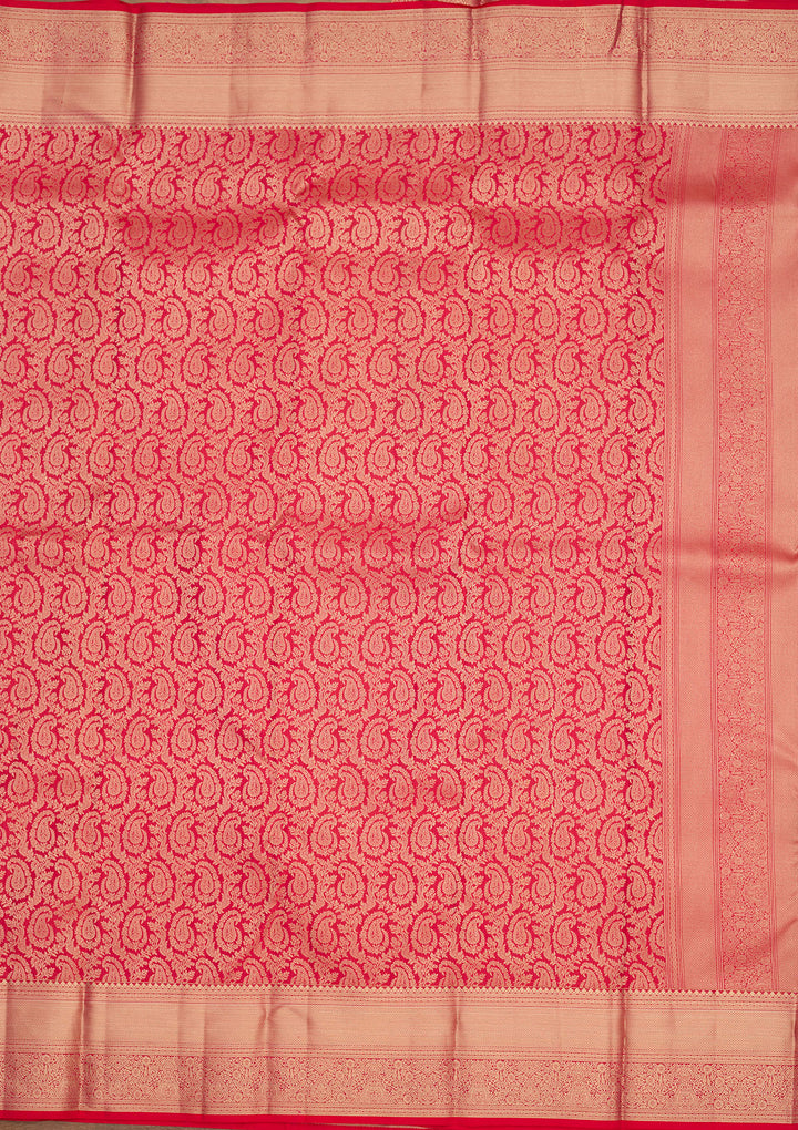 Rani Pink Zariwork (Gold) Silk Saree