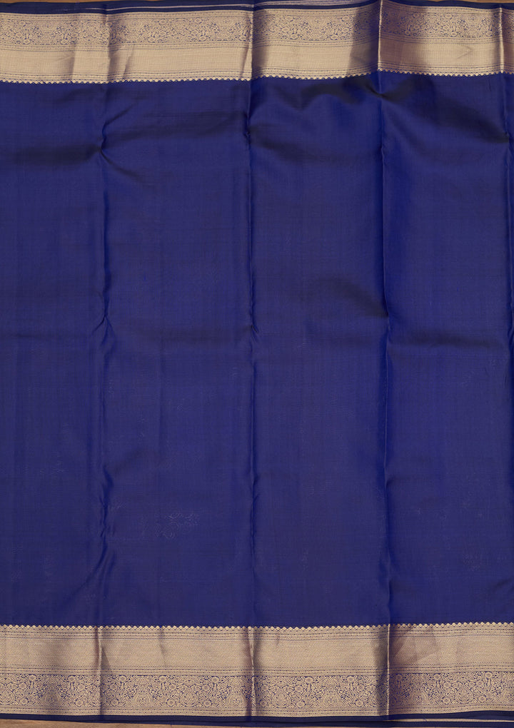 Royal Blue Zariwork (Gold) Silk Saree