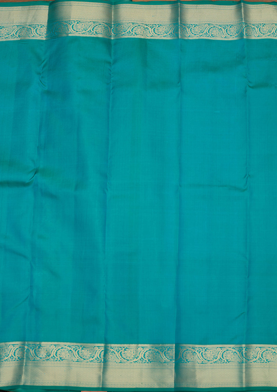 Rama Green Zariwork (Gold) Silk Silk Saree