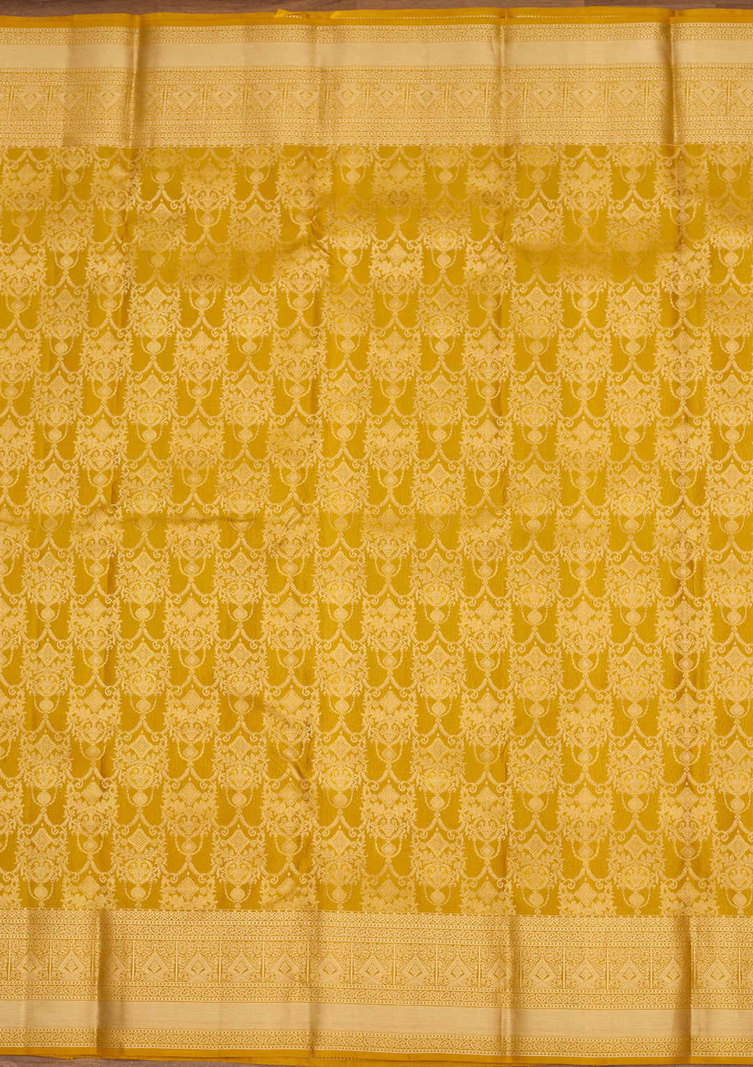 Mustard Zariwork (Gold) Silk Saree