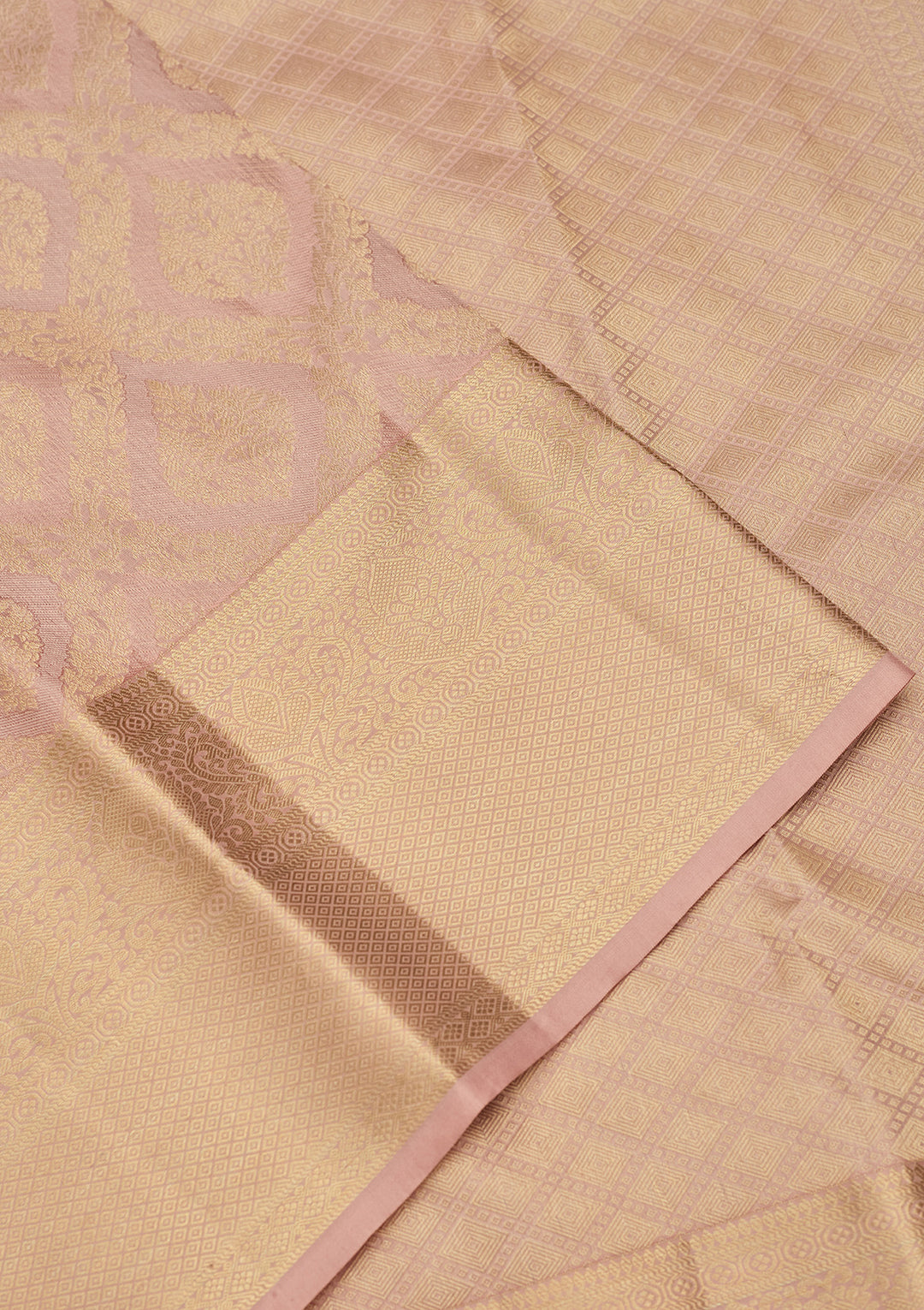 Mauve Zariwork (Gold) Silk Saree