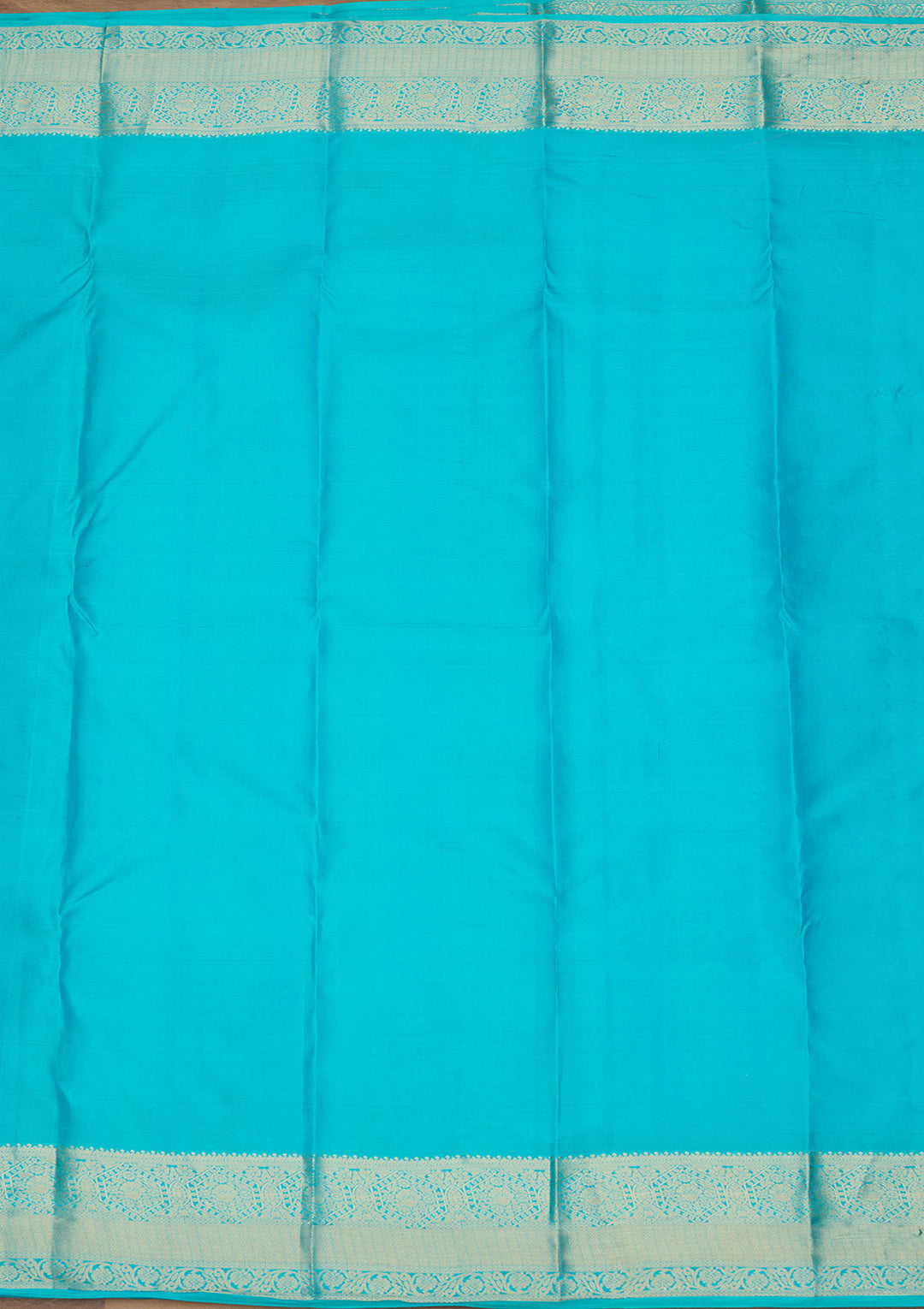 Blue Zariwork (Gold) Silk Saree