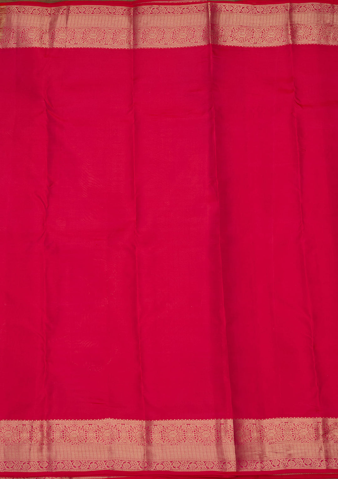 Rani Pink Zariwork (Gold) Silk Silk Saree