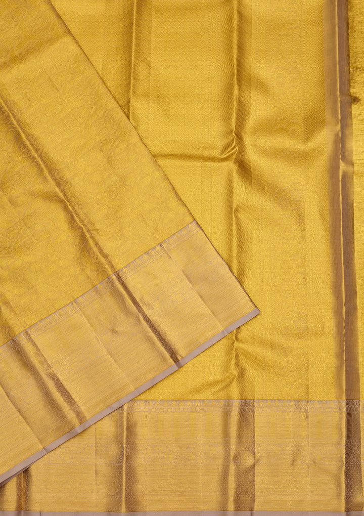 Gold Zariwork (Gold) Silk Silk Saree