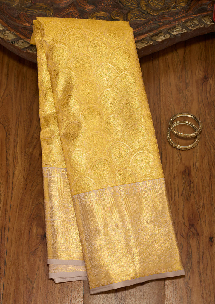 Gold Zariwork (Gold) Silk Silk Saree