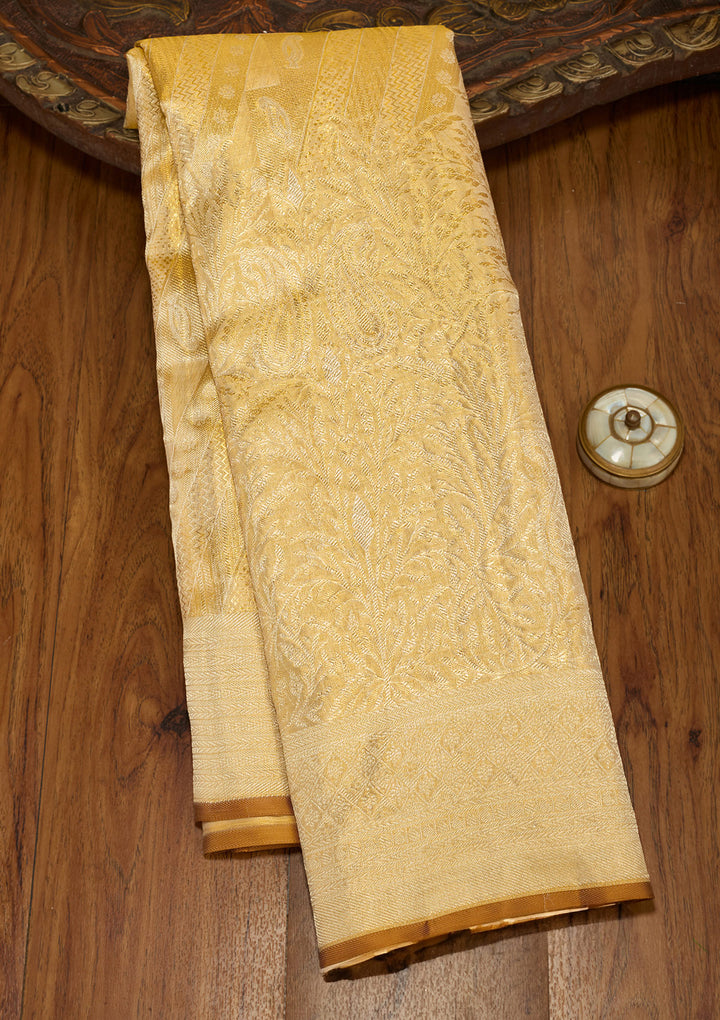 Gold Zariwork (Gold) Silk Silk Saree