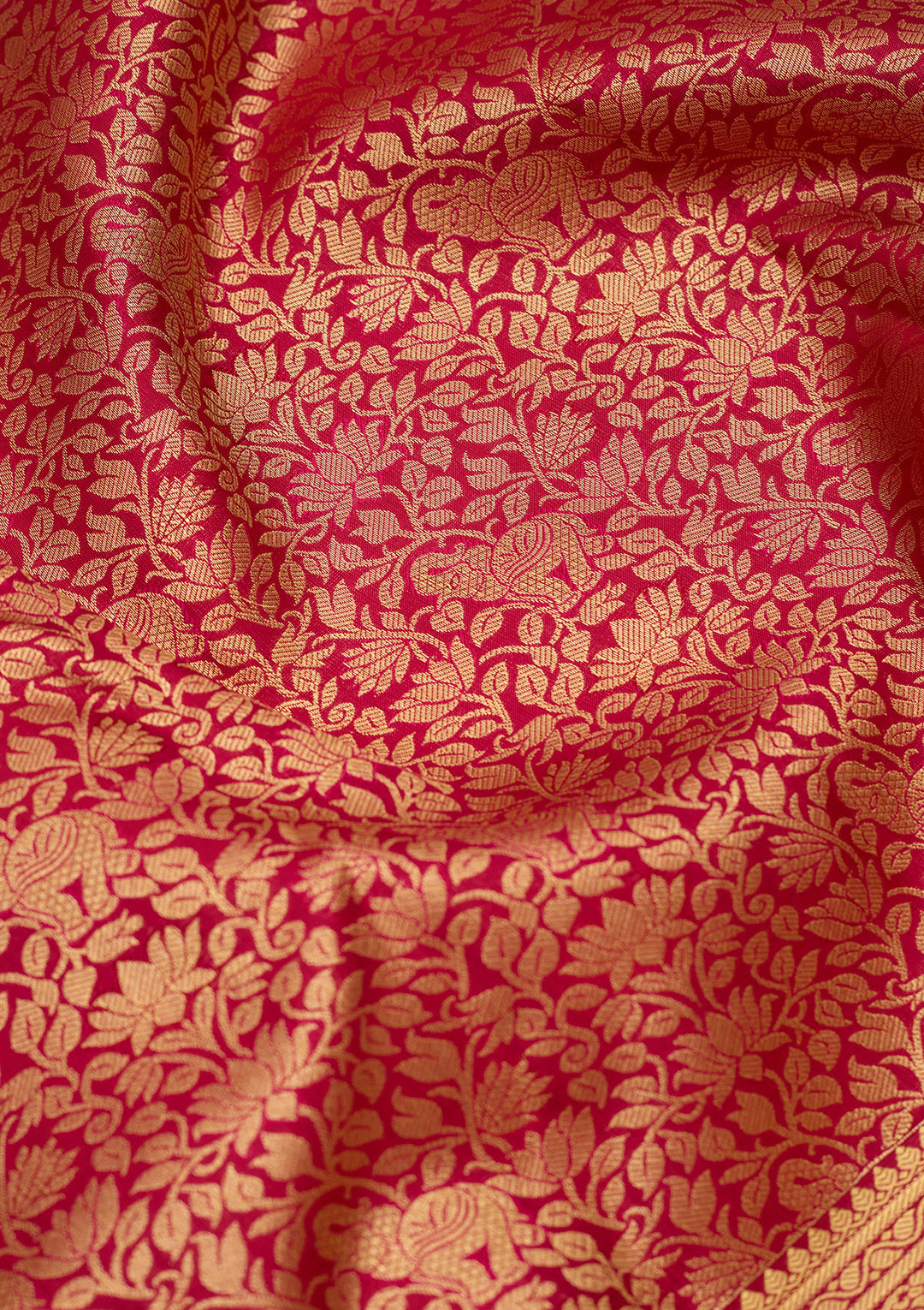 Wine Zariwork (Gold) Silk Silk Saree