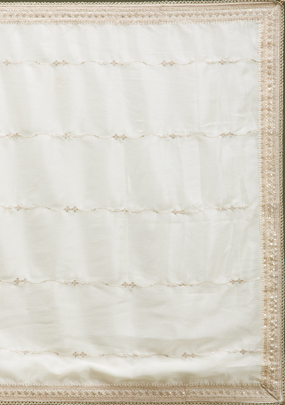 Off White Cording Dola Silk Readymade salwar suit