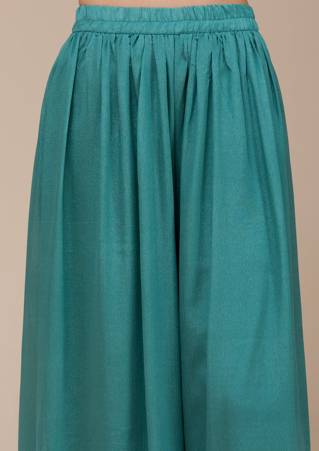 Sea Green Cording Dola Silk Readymade salwar suit