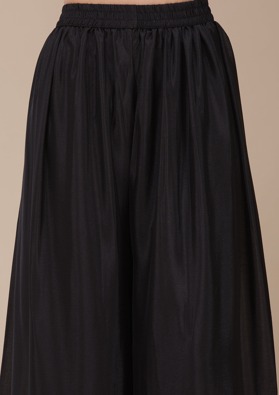 Black Cording Chinon Readymade salwar suit