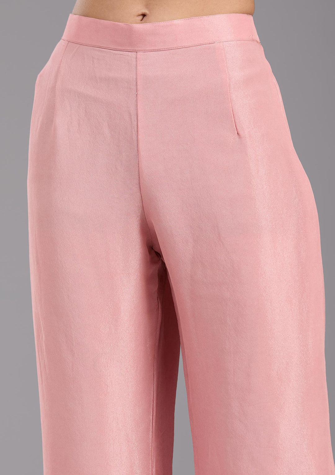 Pink Cutdana Tissue Readymade Salwar Suit