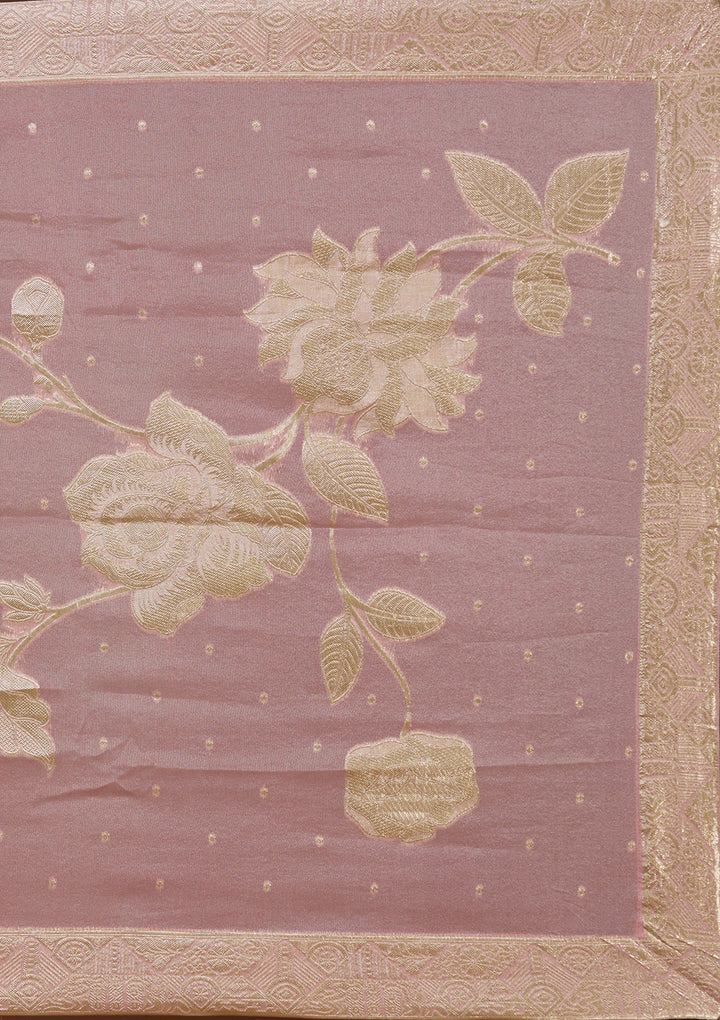 Pink Cutdana Tissue Readymade Salwar Suit