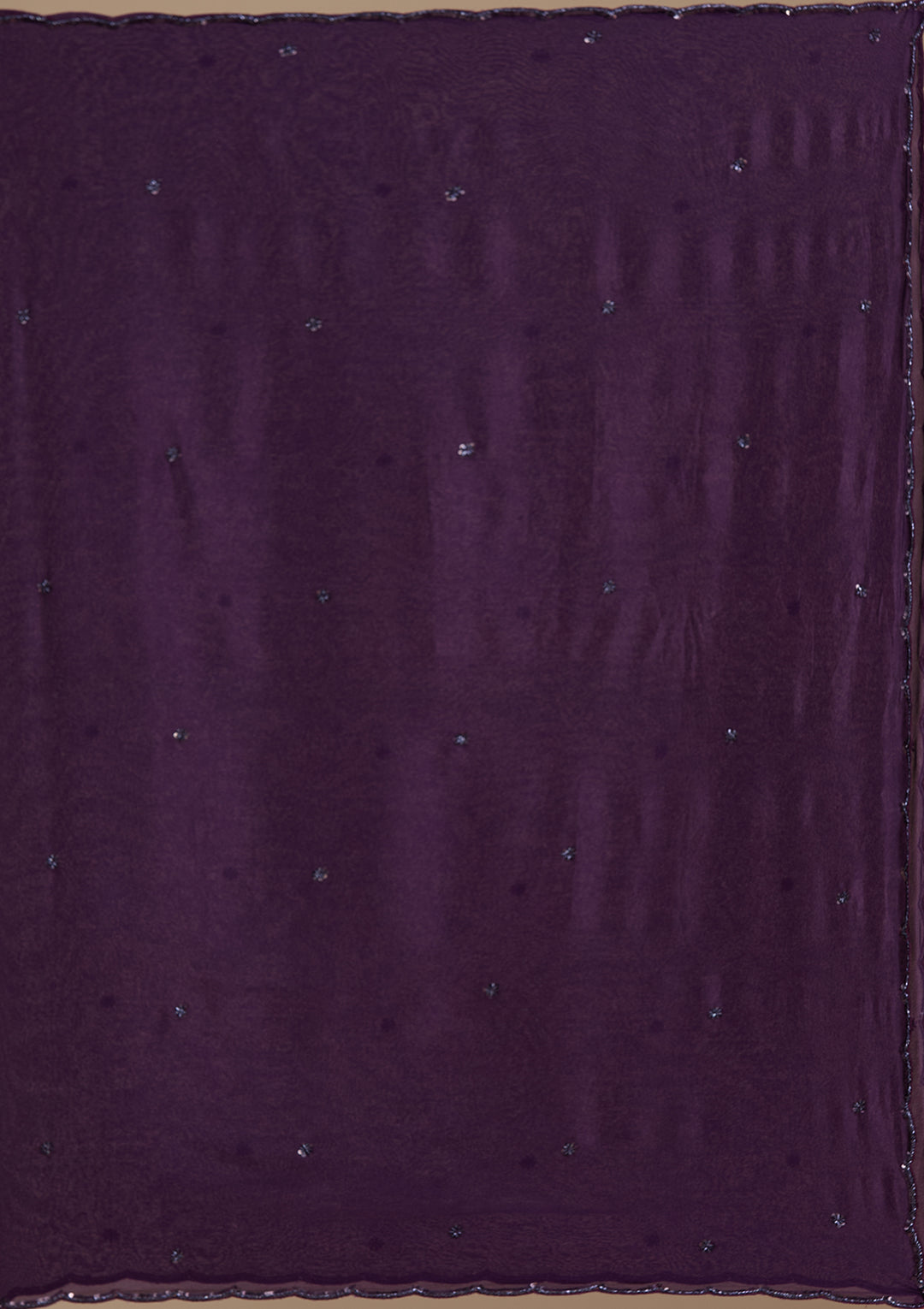 Purple Cutdana Satin Readymade Salwar Suit