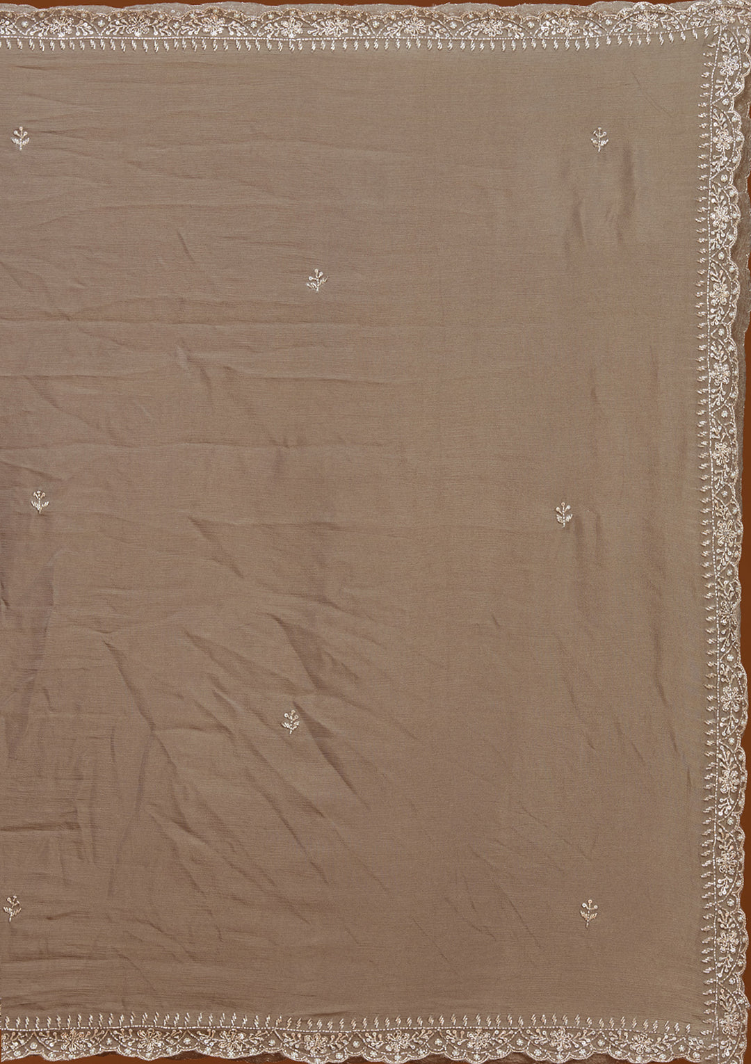 Dark Grey Sequins Soft Raw Silk Readymade Salwar Suit