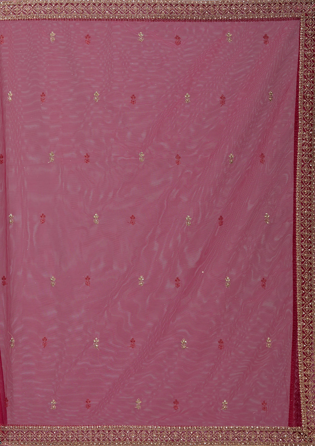 Maroon Stonework (Gold) Georgette Readymade Salwar Suit