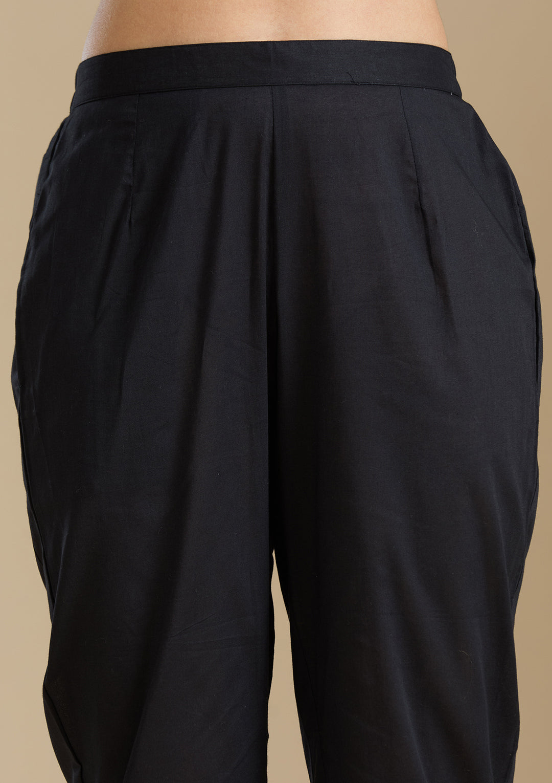 Black Threadwork Organza Readymade Salwar Suit