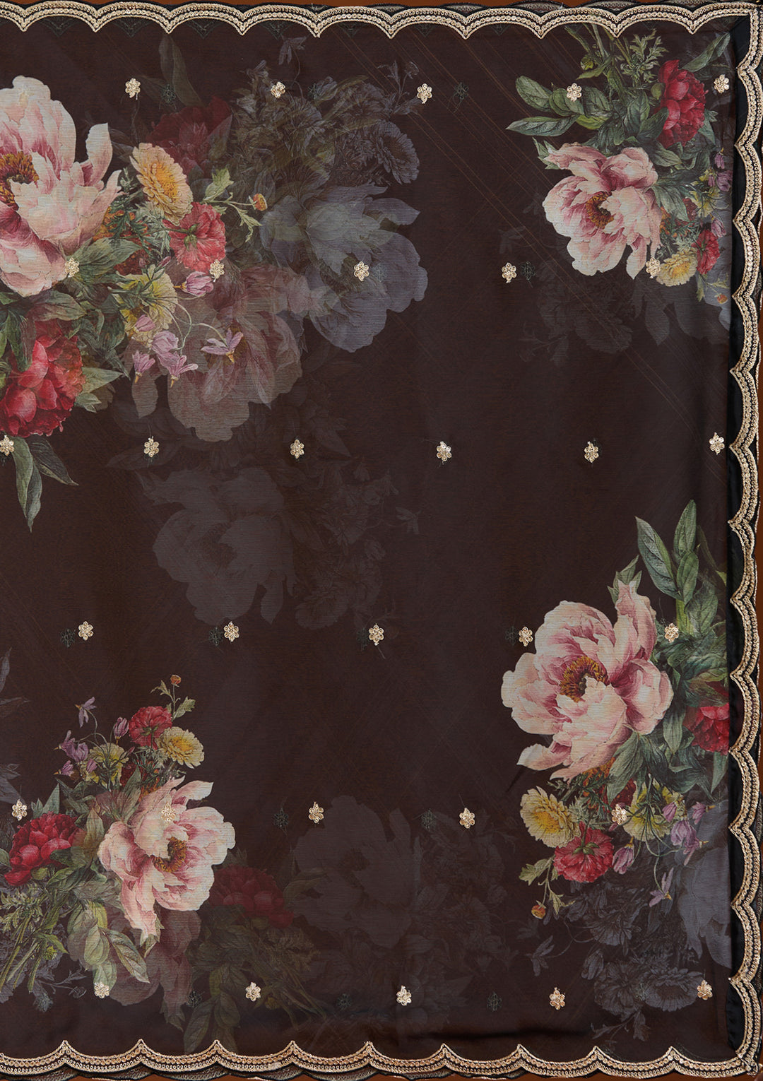 Black Zariwork (Gold) Soft Raw Silk Readymade Salwar Suit