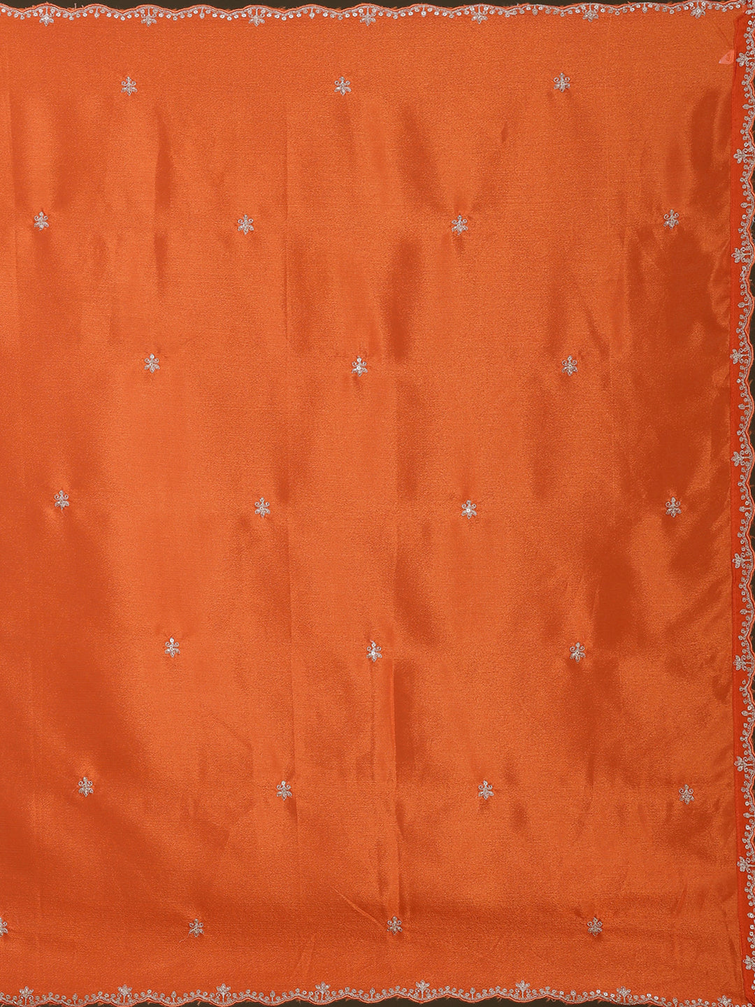 Orange Zariwork (Gold) Chinon Readymade Salwar Suit