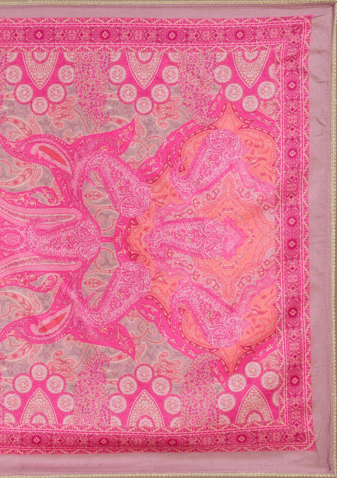 Mauve Zariwork (Gold) Tissue Readymade Salwar Suit