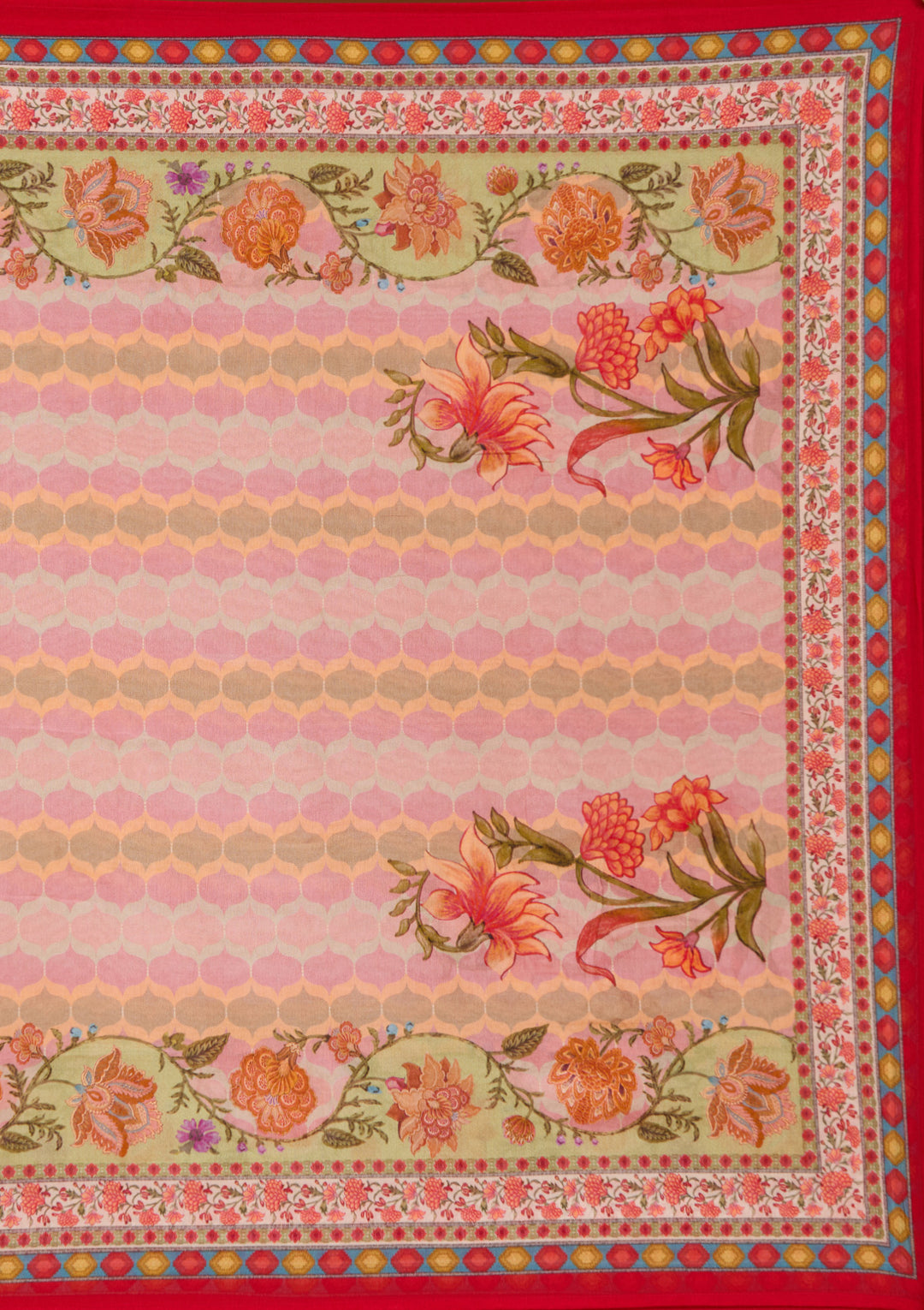 Green Printed Crepe Readymade Salwar Suit