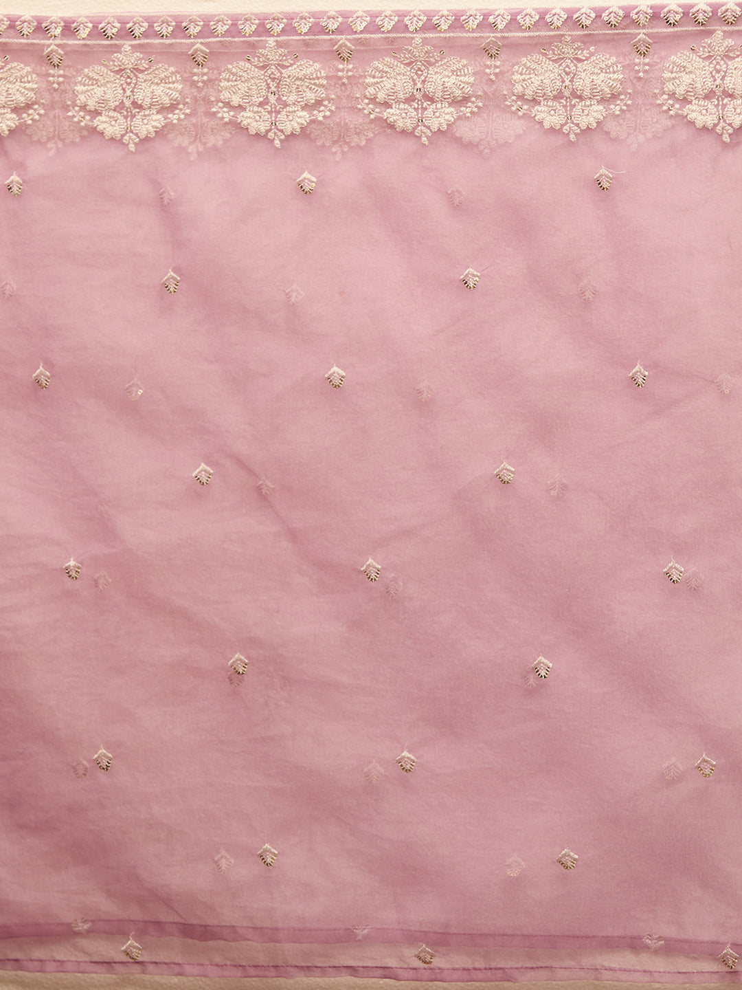 Mauve Threadwork Chanderi Readymade Salwar Suit