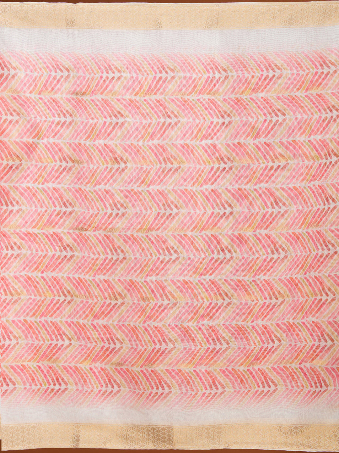 Cream Threadwork Brocade Readymade Salwar Suit