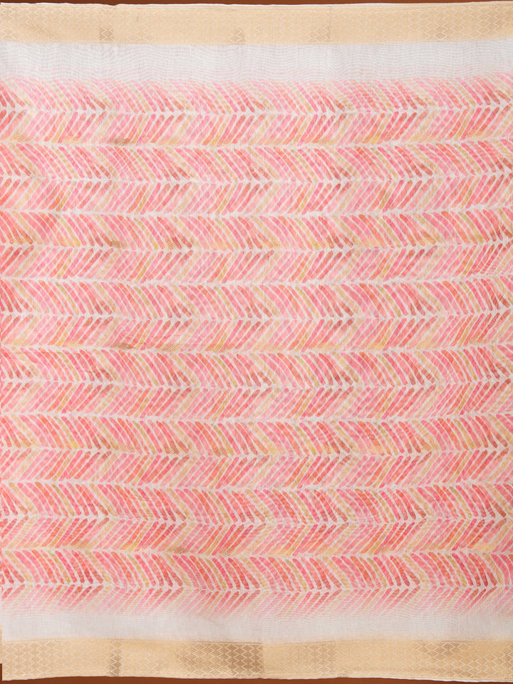 Cream Threadwork Brocade Readymade Salwar Suit