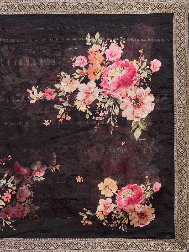 Black Sequins Dola Silk Readymade Salwar Suit