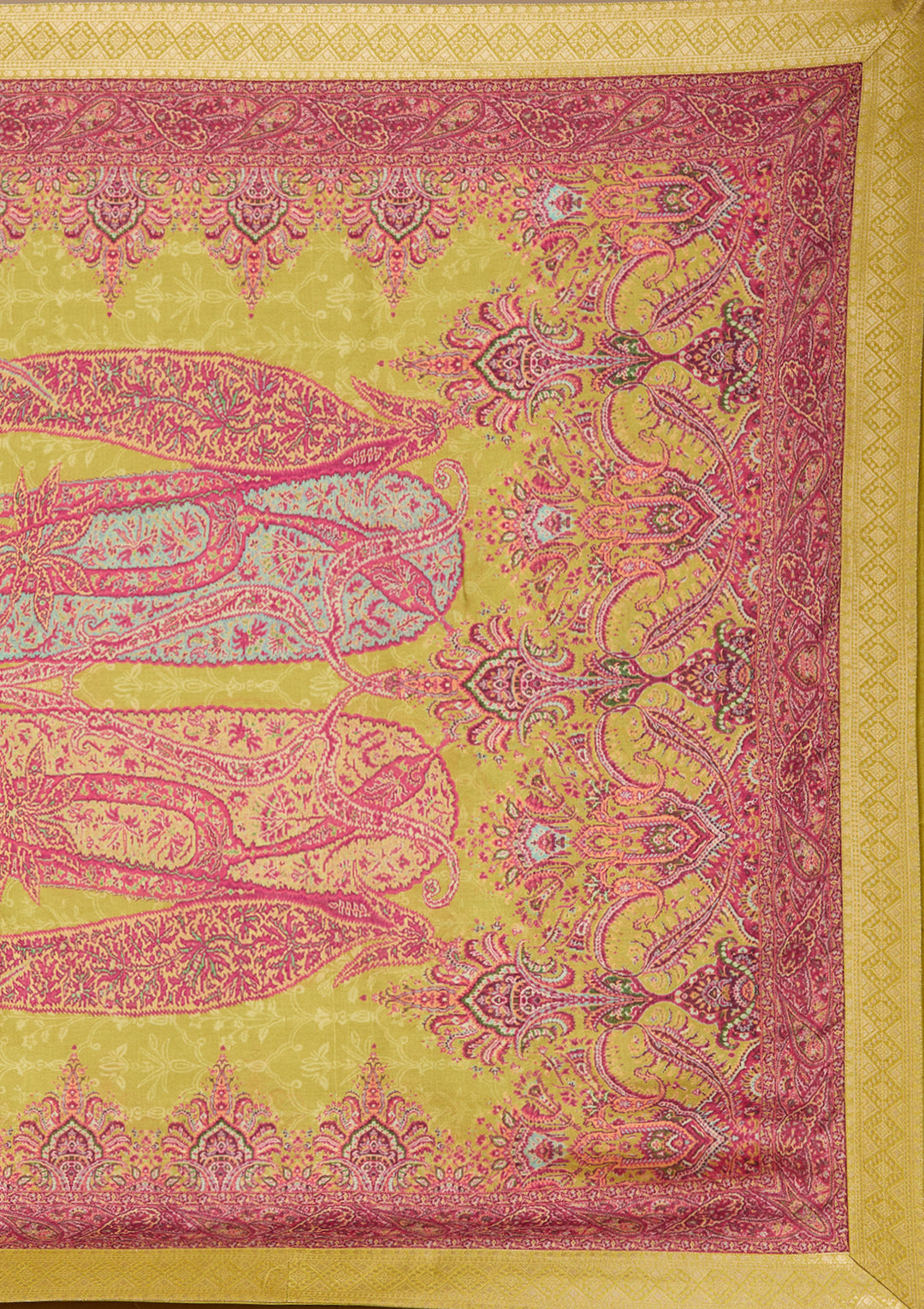 Mehandi Green Cording Banarasi Readymade Salwar Suit