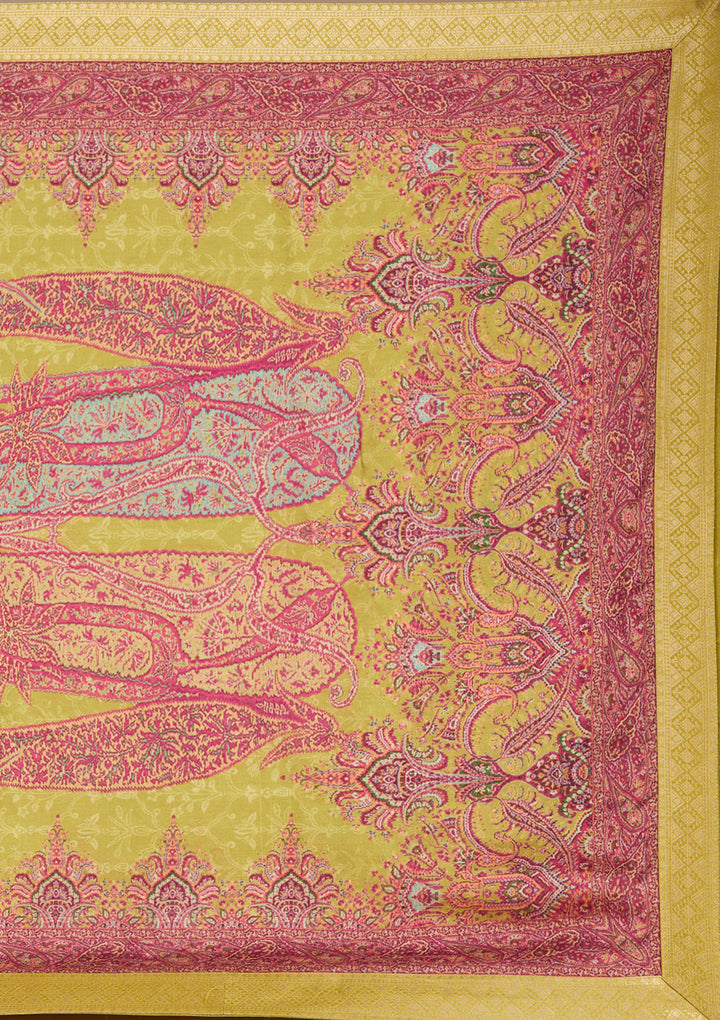 Mehandi Green Cording Banarasi Readymade Salwar Suit