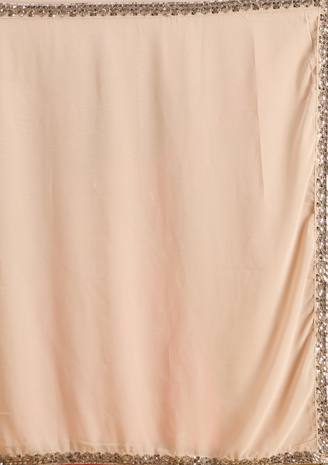 Beige Cutdana Georgette Readymade Salwar Suit