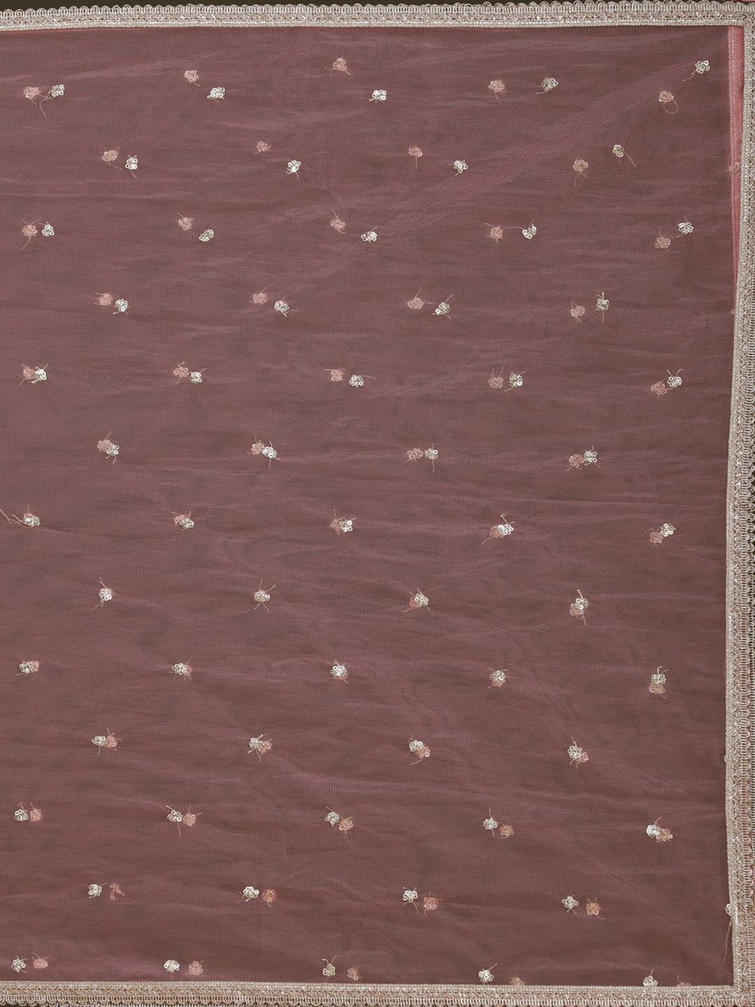 Onion Pink Zariwork (Gold) Tissue Readymade Salwar Suit