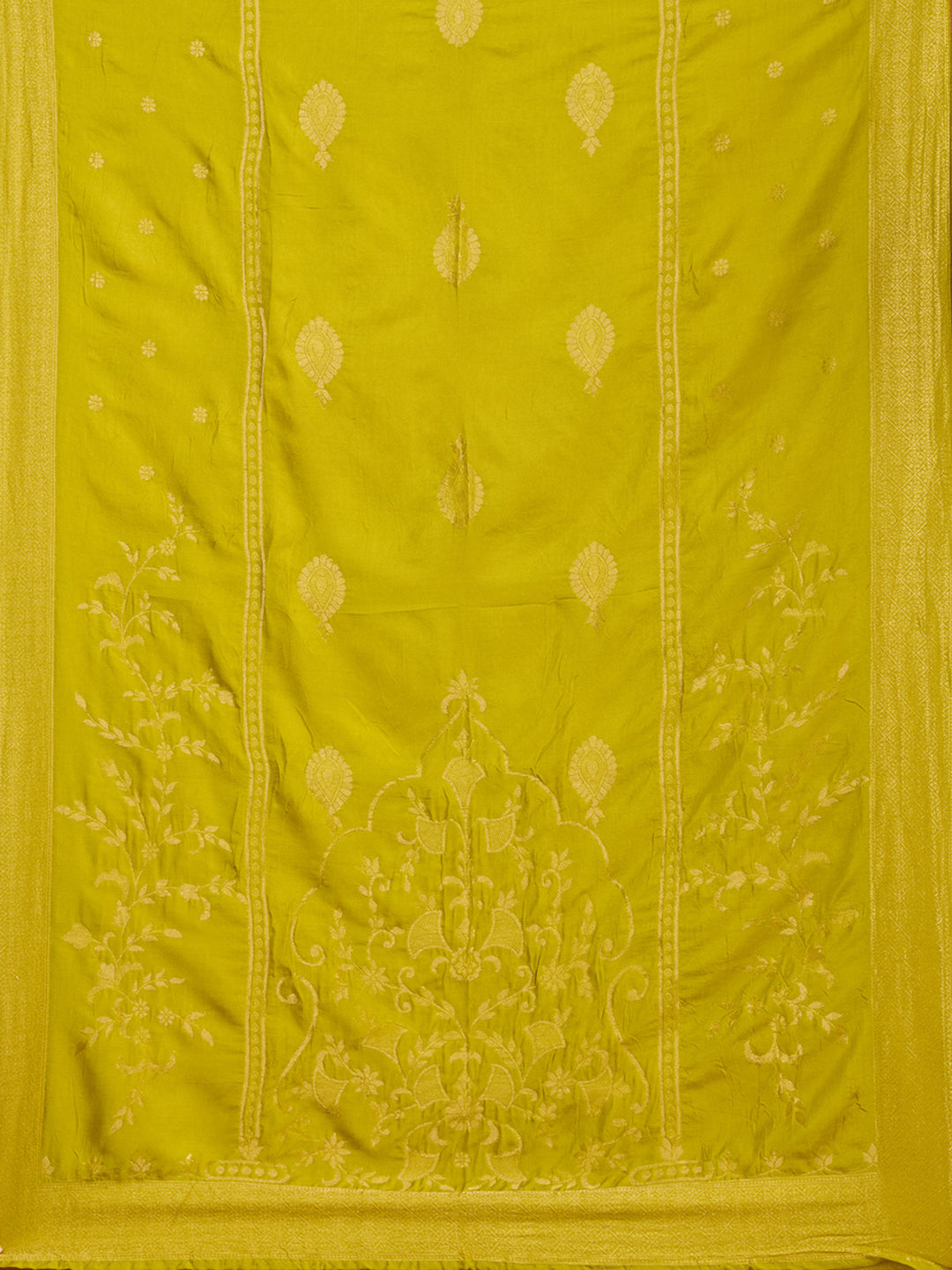 Mehandi Green Cording Chanderi Readymade Salwar Suit