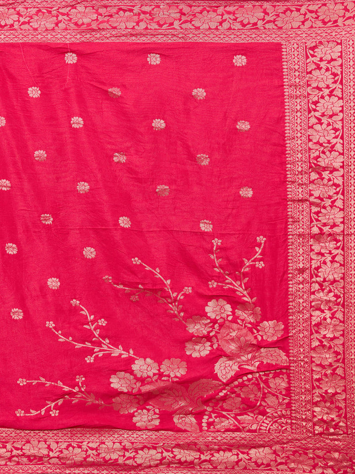 Rani Pink Sequins Chanderi Readymade Salwar Suit