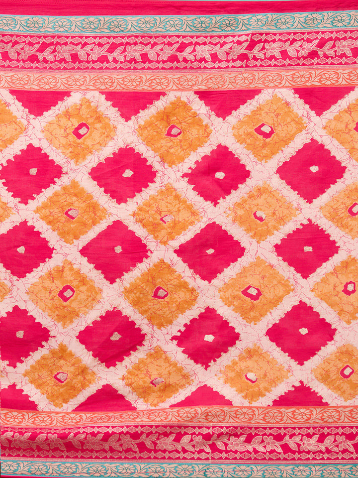 Rani Pink Zariwork Soft Raw Silk Readymade Salwar Suit