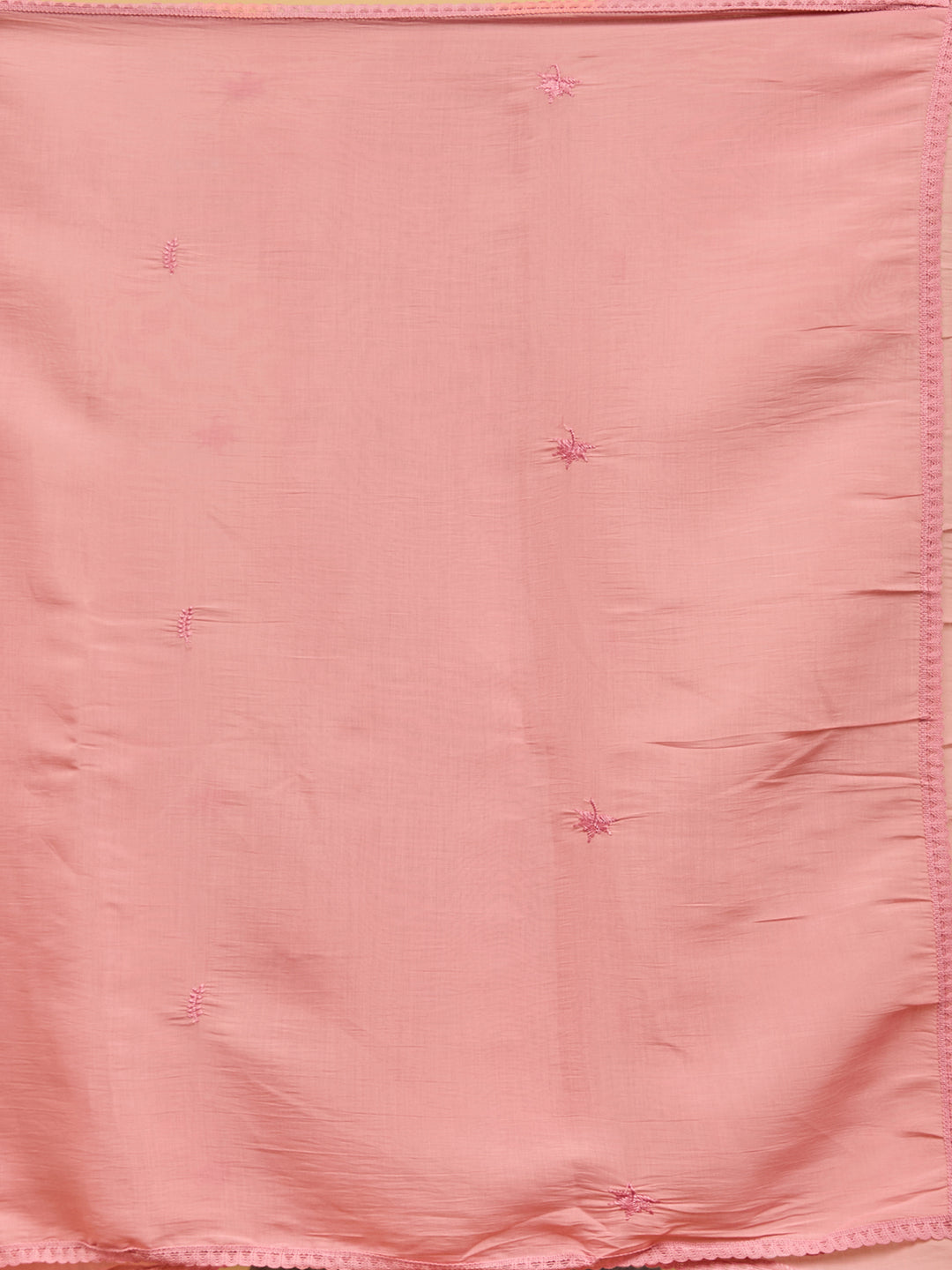 Pink Threadwork Chanderi Readymade Salwar Suit