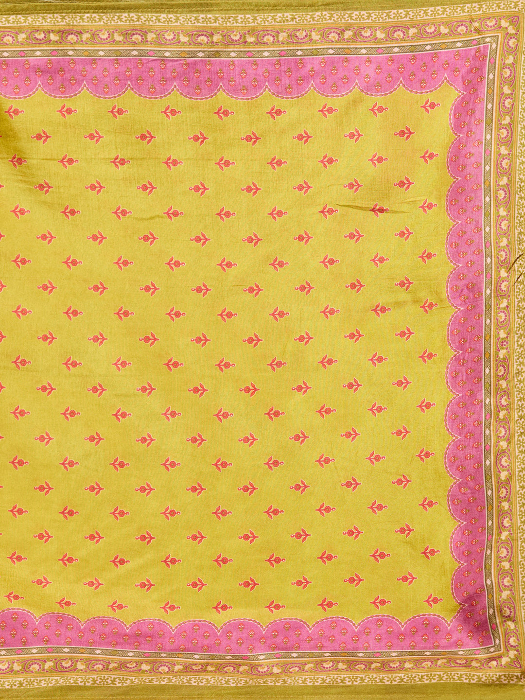 Mehandi Green Cutdana Satin Readymade Salwar Suit