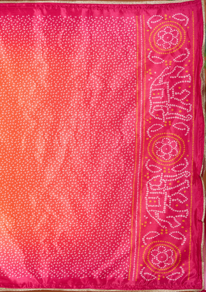 Beige Threadwork Tissue Readymade Salwar Suit