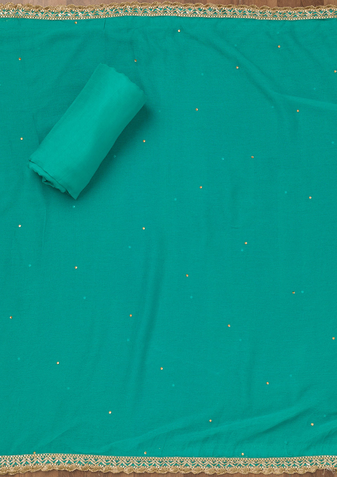 Sea Green Stonework Tissue Unstitched Salwar Suit