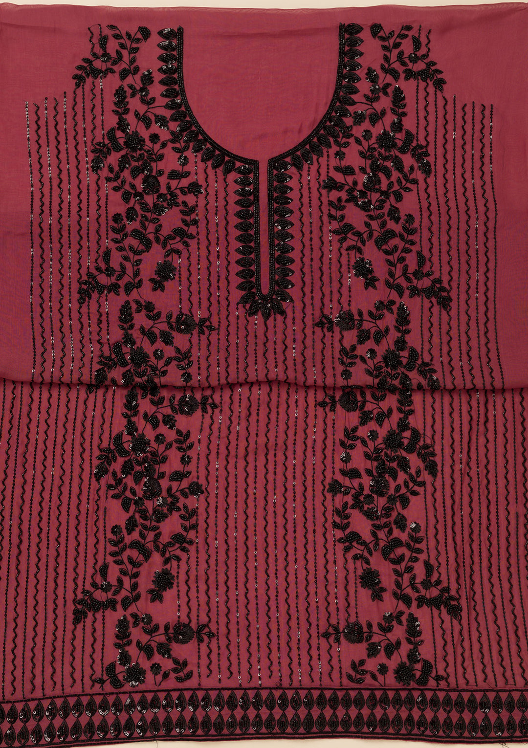 Rust Stonework Tissue Unstitched Salwar Suit