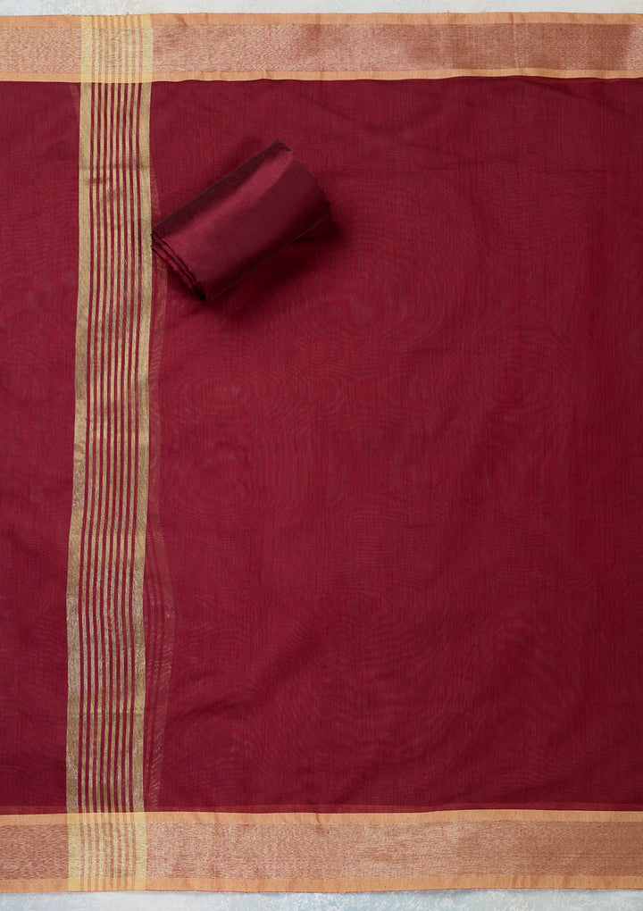Beige Zariwork (Gold) Banarasi Unstitched Salwar Suit