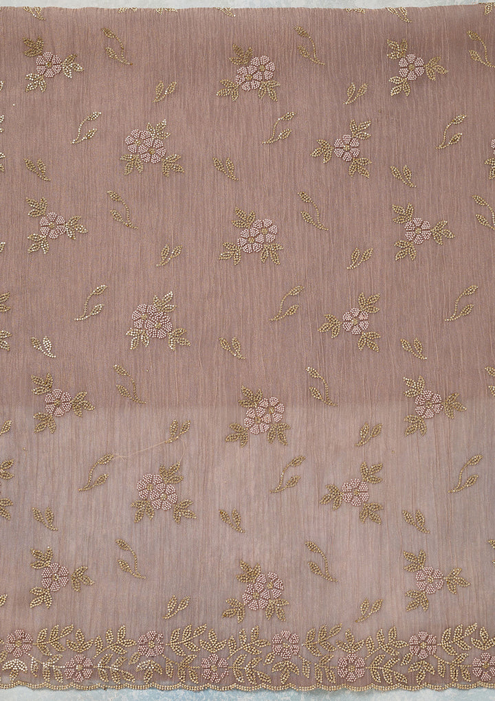 Lavender Stonework Tissue Unstitched Salwar Suit