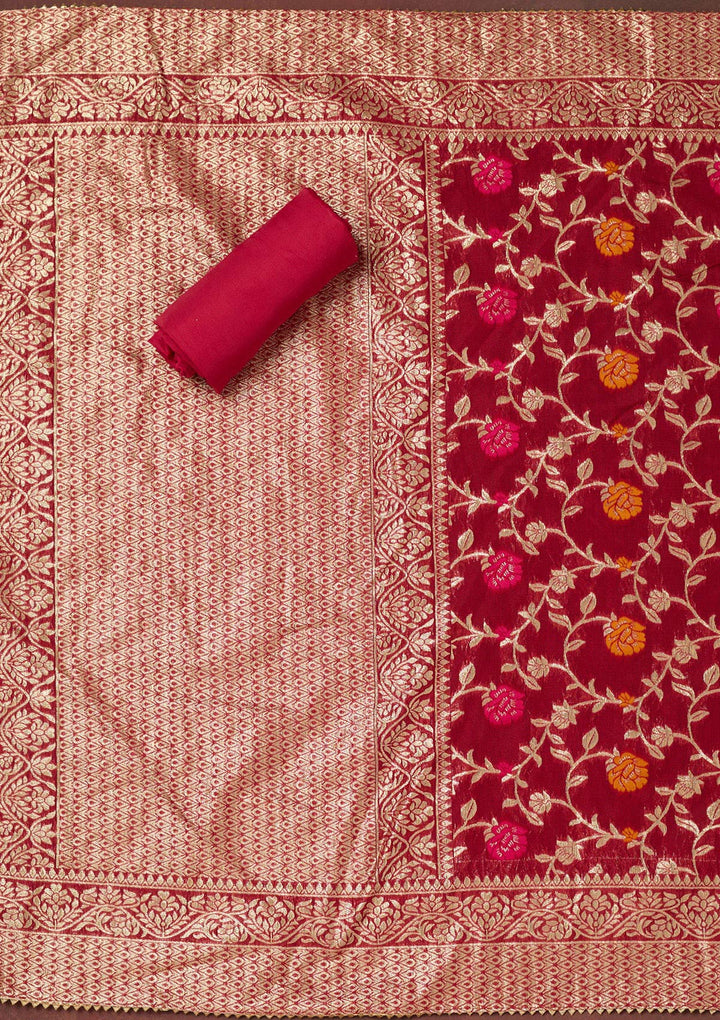 Cream Subtle Dola Silk Unstitched Salwar Suit