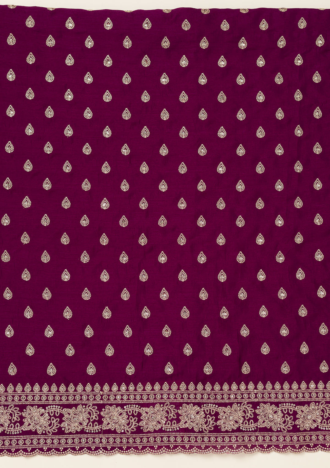 Wine Subtle Soft Raw Silk Unstitched Salwar Suit