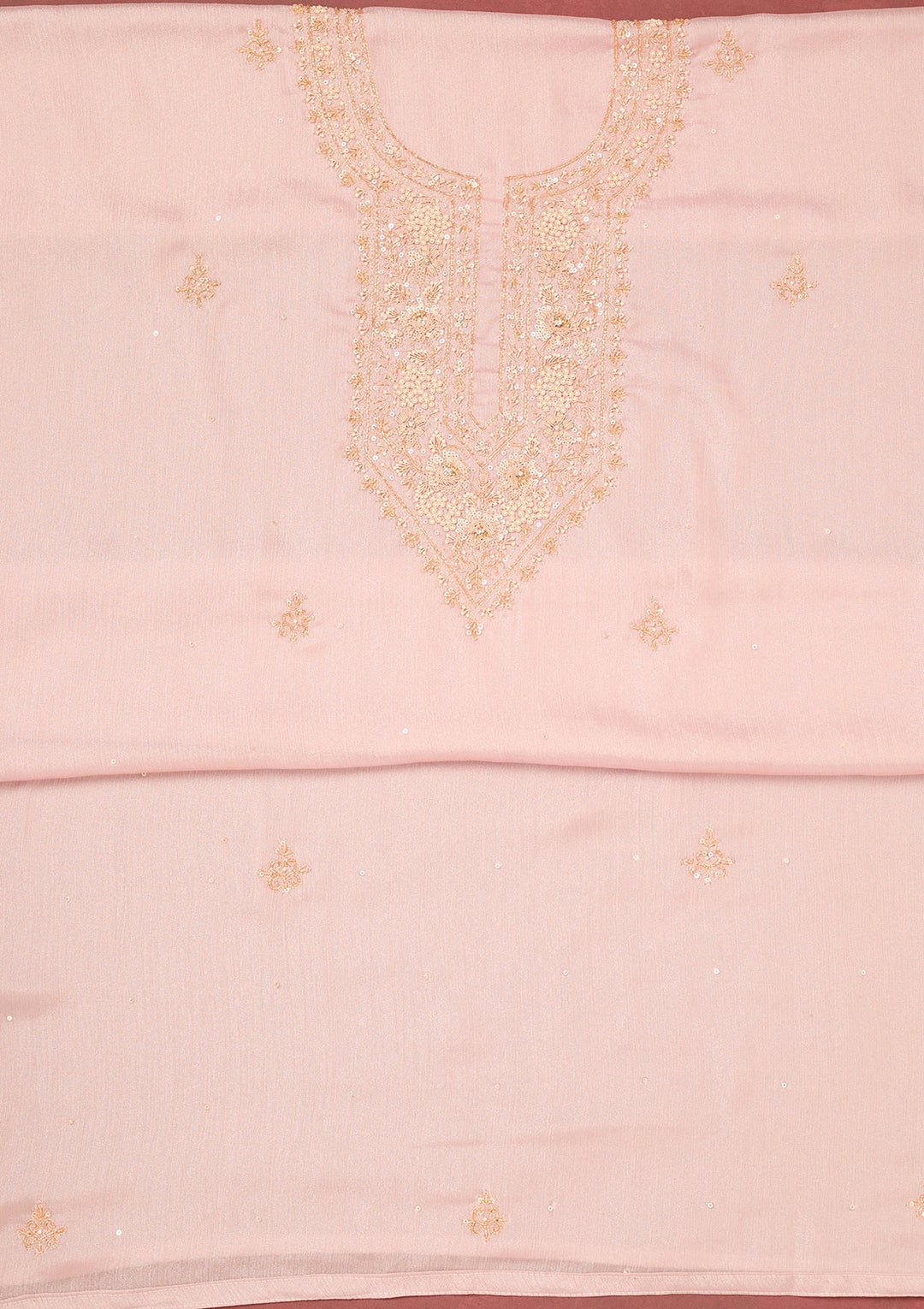 Lavender Cutdana Semi Crepe Unstitched Salwar Suit